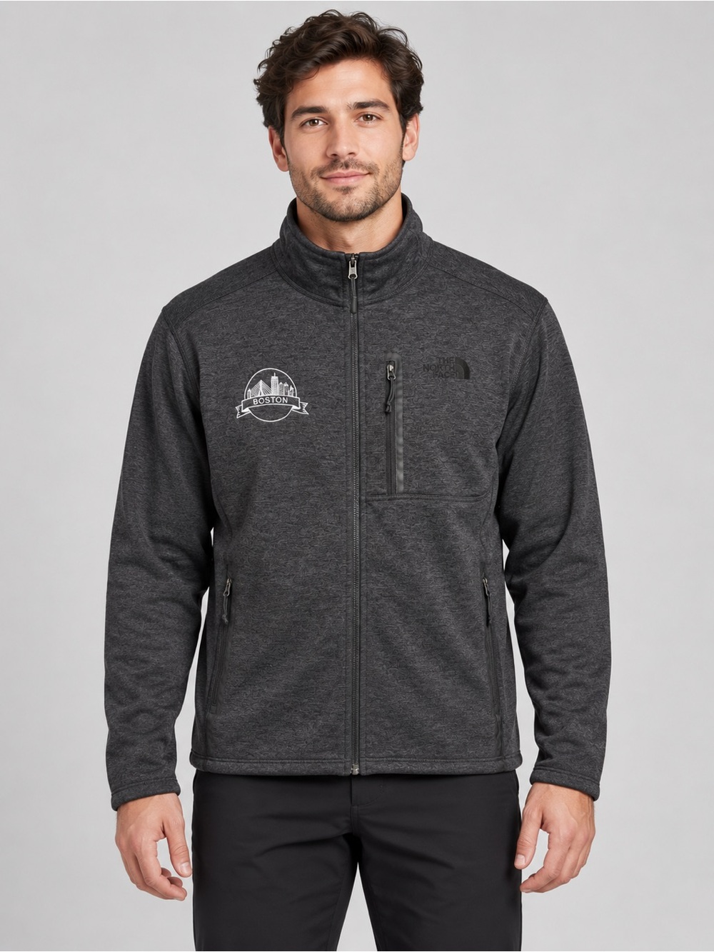 The North Face Skyline Fleece Full Zip Jacket Men’s L Gray Boston